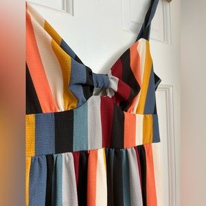 Stripe Spaghetti Strap Dress